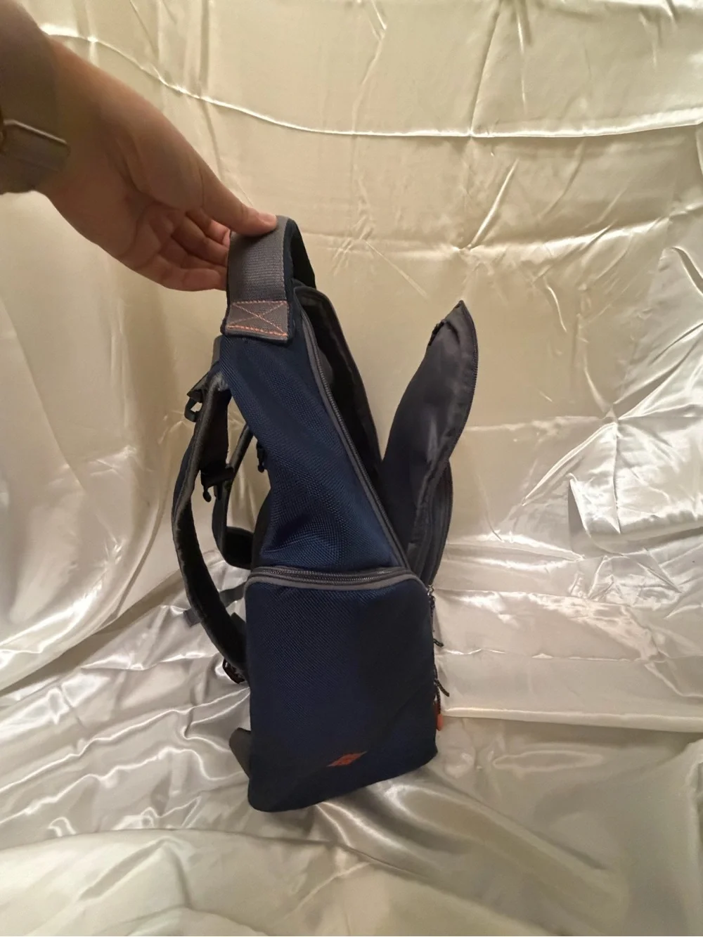 Columbia Men's Dark Blue Backpack with Orange Accents